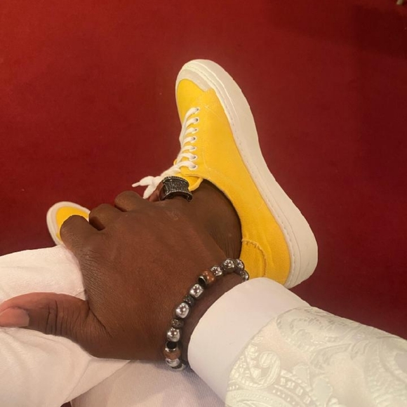 JOHN ELLIOTT HAZE CANVAS LOW TOP SNEAKER CANARY MEN'S SZ 41 - Picture 3 of 17